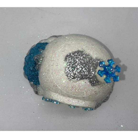 Vintage Miniature Igloo Diorama Pastel Blue Candy Cane Polar Bear Blue Tree OOAK - Picture 12 of 13